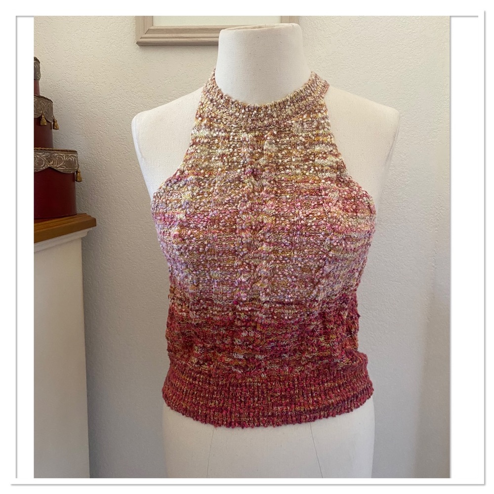 Pilcro by Anthropologie Women’s Cable Knit Halted Sweater Tank